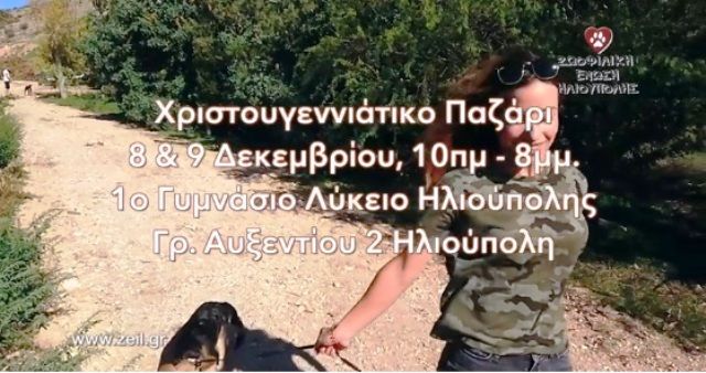 Χριστουγεννιάτικο Παζάρι 2018 -  ZΩΟΦΙΛΙΚΗ ΕΝΩΣΗ ΗΛΙΟΥΠΟΛΗΣ