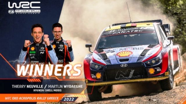 Μεγάλος νικητής του EKO Rally Acropolis 2022 ο Neuville - Η Hyundai πέτυχε το 1-2-3